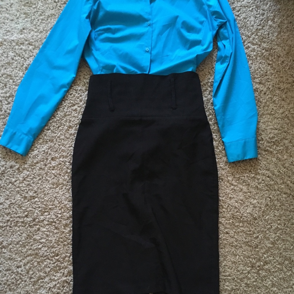 Black pencil skirt
